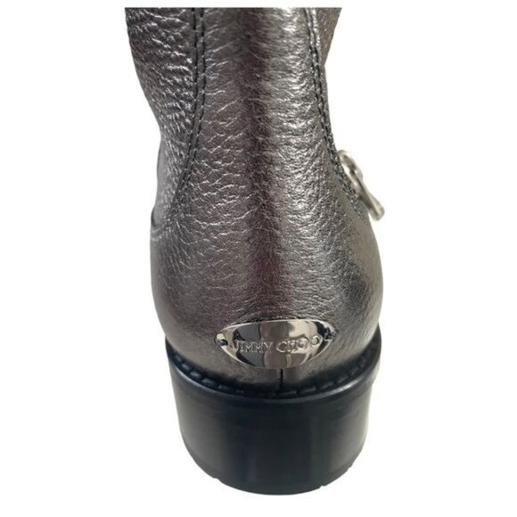 Jimmy Choo Leather Motorcycle Boots - Picture 7 of 10